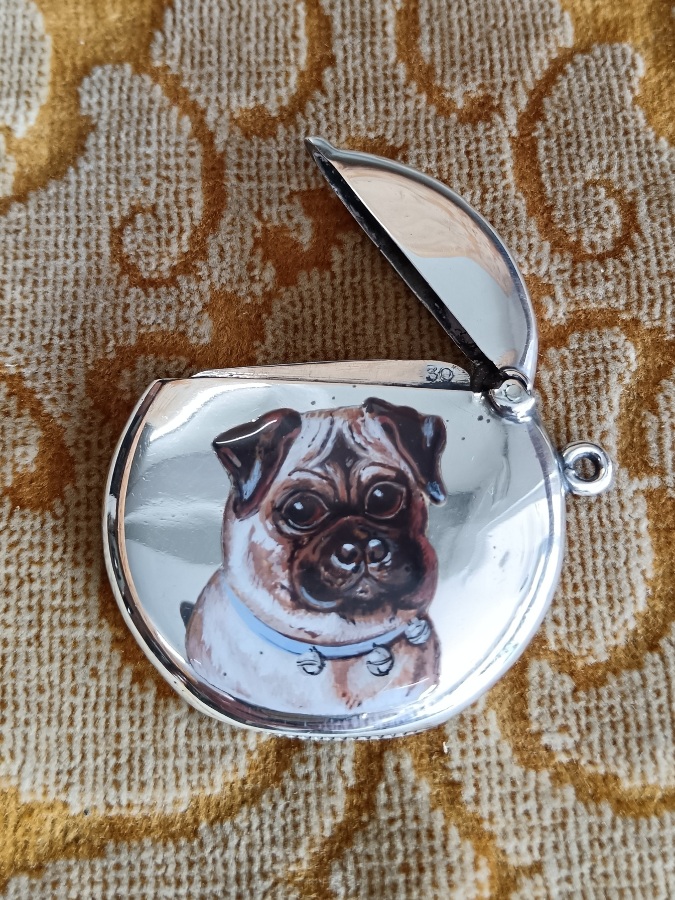 Edwardian Silver Pug Dog Vesta Case 1906 (3).jpg
